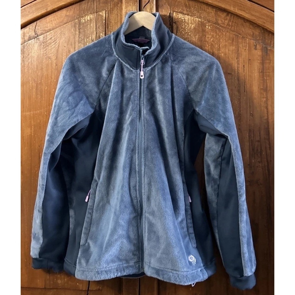 Women's Mountain Hardware Fleece Jacket Full Zip Outdoor Sz Med SOFT Clean